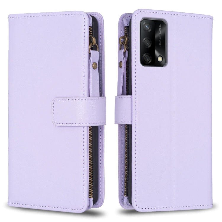 9 Card Slots Zipper Wallet Leather Flip Phone Case, For OPPO A94 5G / F19 Pro+ / Reno5 Z 5G, For OPPO A74 5G / A93 5G / A54 5G, For OPPO A74 4G / F19 4G, For OPPO A92 / A72 / A52