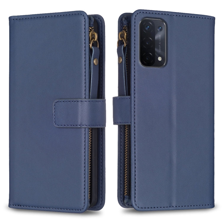 9 Card Slots Zipper Wallet Leather Flip Phone Case, For OPPO A94 5G / F19 Pro+ / Reno5 Z 5G, For OPPO A74 5G / A93 5G / A54 5G, For OPPO A74 4G / F19 4G, For OPPO A92 / A72 / A52