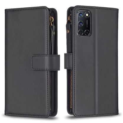 9 Card Slots Zipper Wallet Leather Flip Phone Case, For OPPO A94 5G / F19 Pro+ / Reno5 Z 5G, For OPPO A74 5G / A93 5G / A54 5G, For OPPO A74 4G / F19 4G, For OPPO A92 / A72 / A52