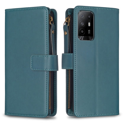 9 Card Slots Zipper Wallet Leather Flip Phone Case, For OPPO A94 5G / F19 Pro+ / Reno5 Z 5G, For OPPO A74 5G / A93 5G / A54 5G, For OPPO A74 4G / F19 4G, For OPPO A92 / A72 / A52