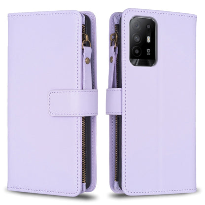 9 Card Slots Zipper Wallet Leather Flip Phone Case, For OPPO A94 5G / F19 Pro+ / Reno5 Z 5G, For OPPO A74 5G / A93 5G / A54 5G, For OPPO A74 4G / F19 4G, For OPPO A92 / A72 / A52