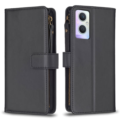 9 Card Slots Zipper Wallet Leather Flip Phone Case, For OPPO Find X6 Pro, For OPPO Find X6, For OPPO A96 5G / Reno7 Z, For OPPO A94 4G / Reno5 F / F19 Pro
