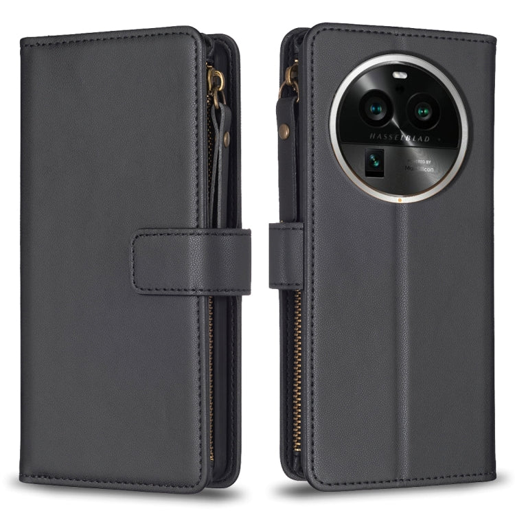 9 Card Slots Zipper Wallet Leather Flip Phone Case, For OPPO Find X6 Pro, For OPPO Find X6, For OPPO A96 5G / Reno7 Z, For OPPO A94 4G / Reno5 F / F19 Pro