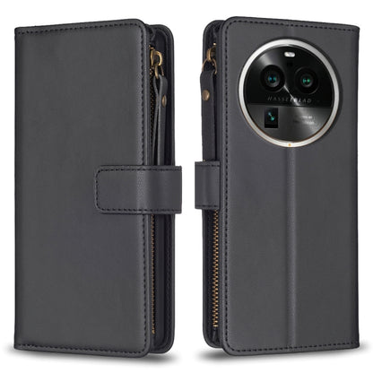 9 Card Slots Zipper Wallet Leather Flip Phone Case, For OPPO Find X6 Pro, For OPPO Find X6, For OPPO A96 5G / Reno7 Z, For OPPO A94 4G / Reno5 F / F19 Pro
