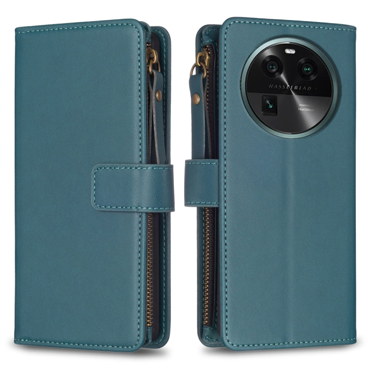 9 Card Slots Zipper Wallet Leather Flip Phone Case, For OPPO Find X6 Pro, For OPPO Find X6, For OPPO A96 5G / Reno7 Z, For OPPO A94 4G / Reno5 F / F19 Pro