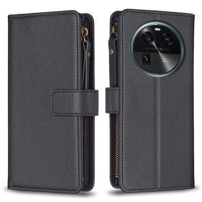 9 Card Slots Zipper Wallet Leather Flip Phone Case, For OPPO Find X6 Pro, For OPPO Find X6, For OPPO A96 5G / Reno7 Z, For OPPO A94 4G / Reno5 F / F19 Pro