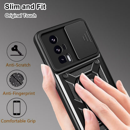Sliding Camera Cover Design TPU Hybrid PC Phone Case, For Xiaomi Poco F5 Pro