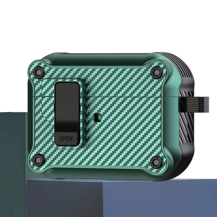 Carbon Fiber Magnetic Automatic Switch Earphone Protective Case, For AirPods 4, For AirPods Pro 2, For AirPods 3, For AirPods Pro