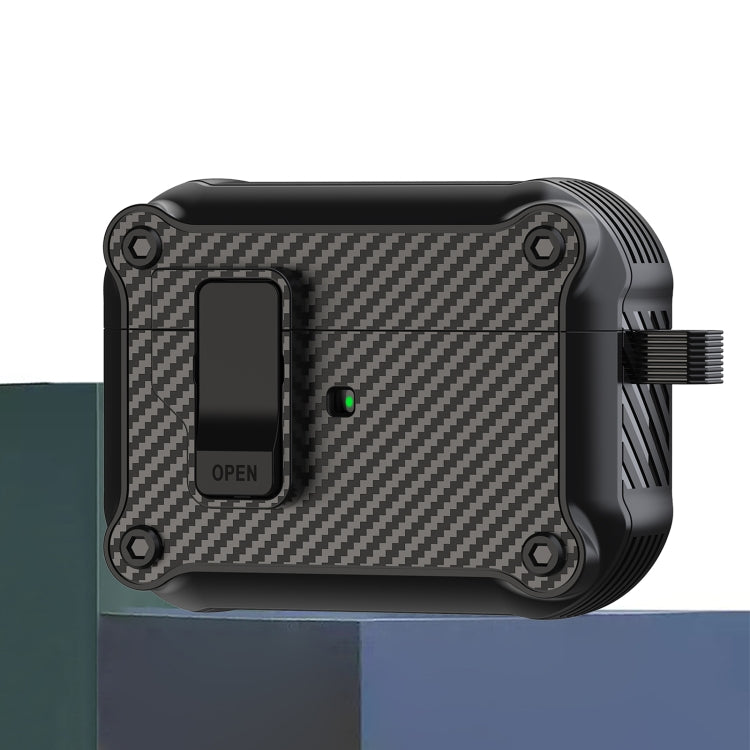 Carbon Fiber Magnetic Automatic Switch Earphone Protective Case, For AirPods 4, For AirPods Pro 2, For AirPods 3, For AirPods Pro