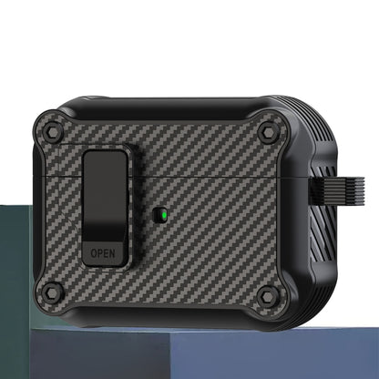 Carbon Fiber Magnetic Automatic Switch Earphone Protective Case, For AirPods 4, For AirPods Pro 2, For AirPods 3, For AirPods Pro