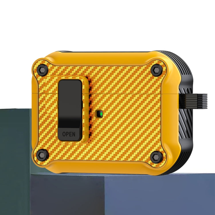 Carbon Fiber Magnetic Automatic Switch Earphone Protective Case, For AirPods 4, For AirPods Pro 2, For AirPods 3, For AirPods Pro