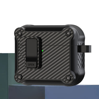 Carbon Fiber Magnetic Automatic Switch Earphone Protective Case, For AirPods 4, For AirPods Pro 2, For AirPods 3, For AirPods Pro