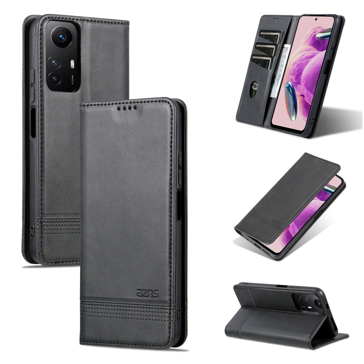 AZNS Magnetic Calf Texture Flip Leather Phone Case, For Xiaomi Redmi K60 Ultra/Mi 13T/13T Pro, For Xiaomi Redmi K70/K70 Pro, For Xiaomi Redmi 12 4G, For Xiaomi Redmi Note 12S