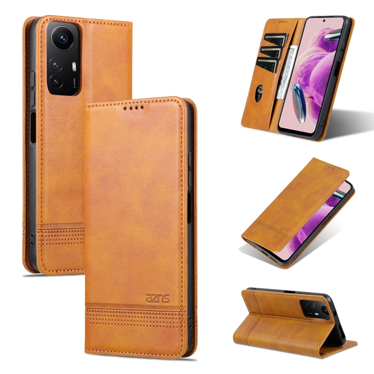 AZNS Magnetic Calf Texture Flip Leather Phone Case, For Xiaomi Redmi K60 Ultra/Mi 13T/13T Pro, For Xiaomi Redmi K70/K70 Pro, For Xiaomi Redmi 12 4G, For Xiaomi Redmi Note 12S