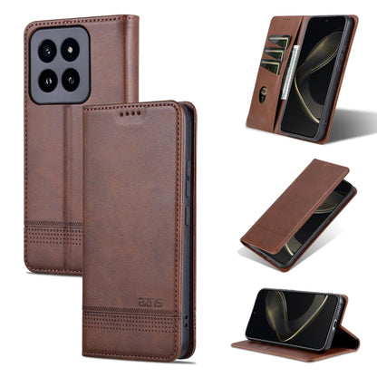 AZNS Magnetic Calf Texture Flip Leather Phone Case, For Xiaomi 14 Ultra, For Xiaomi Redmi 13C / Poco C65, For Xiaomi 14 Pro, For Xiaomi 14