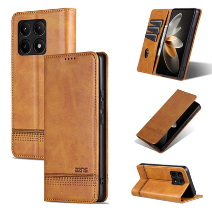 AZNS Magnetic Calf Texture Flip Leather Phone Case, For Xiaomi Redmi K60 Ultra/Mi 13T/13T Pro, For Xiaomi Redmi K70/K70 Pro, For Xiaomi Redmi 12 4G, For Xiaomi Redmi Note 12S