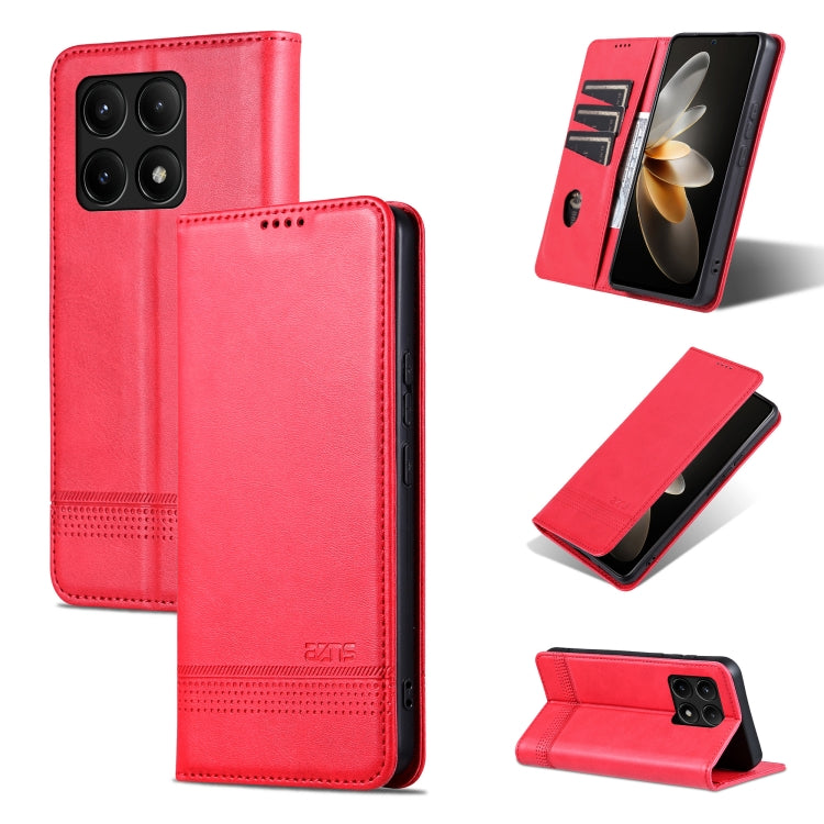 AZNS Magnetic Calf Texture Flip Leather Phone Case, For Xiaomi Redmi Turbo 3, For Xiaomi Redmi Note 13 Pro 4G, For Xiaomi Redmi Note 13 4G, For Xiaomi Redmi K70E