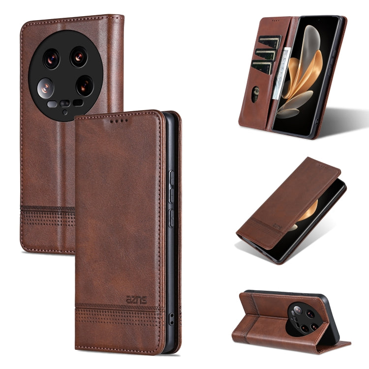 AZNS Magnetic Calf Texture Flip Leather Phone Case, For Xiaomi 14 Ultra, For Xiaomi Redmi 13C / Poco C65, For Xiaomi 14 Pro, For Xiaomi 14