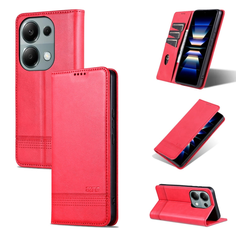 AZNS Magnetic Calf Texture Flip Leather Phone Case, For Xiaomi Redmi Turbo 3, For Xiaomi Redmi Note 13 Pro 4G, For Xiaomi Redmi Note 13 4G, For Xiaomi Redmi K70E