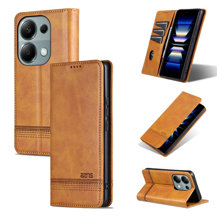 AZNS Magnetic Calf Texture Flip Leather Phone Case, For Xiaomi Redmi Turbo 3, For Xiaomi Redmi Note 13 Pro 4G, For Xiaomi Redmi Note 13 4G, For Xiaomi Redmi K70E