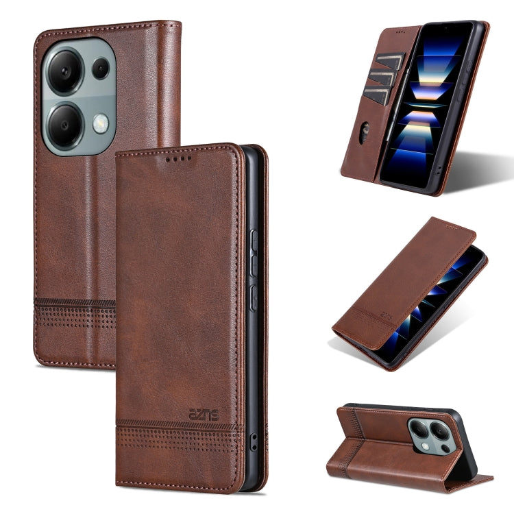 AZNS Magnetic Calf Texture Flip Leather Phone Case, For Xiaomi Redmi Turbo 3, For Xiaomi Redmi Note 13 Pro 4G, For Xiaomi Redmi Note 13 4G, For Xiaomi Redmi K70E