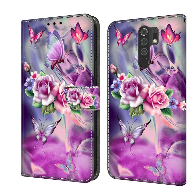 Crystal 3D Shockproof Protective Leather Phone Case, For Xiaomi Redmi 9
