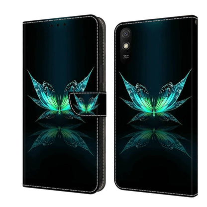 Crystal 3D Shockproof Protective Leather Phone Case, For Xiaomi Redmi 9A