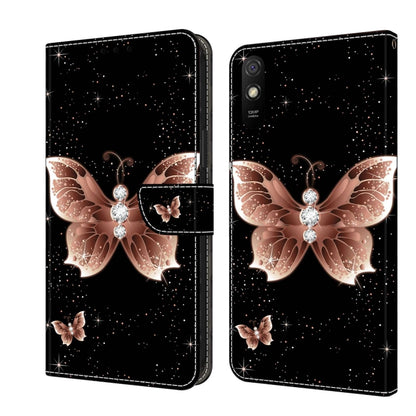 Crystal 3D Shockproof Protective Leather Phone Case, For Xiaomi Redmi 9A