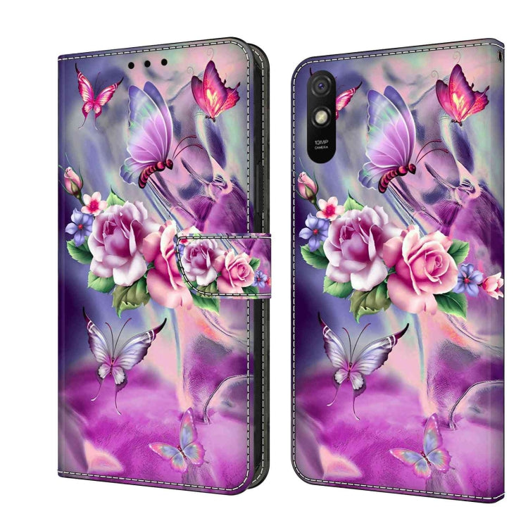 Crystal 3D Shockproof Protective Leather Phone Case, For Xiaomi Redmi 9A