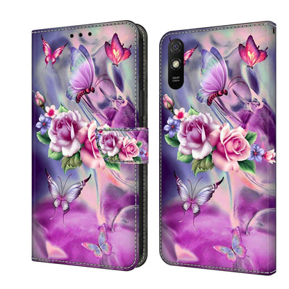 Crystal 3D Shockproof Protective Leather Phone Case, For Xiaomi Redmi 9A