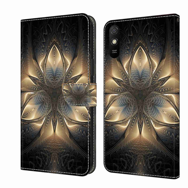 Crystal 3D Shockproof Protective Leather Phone Case, For Xiaomi Redmi 9A
