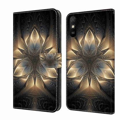Crystal 3D Shockproof Protective Leather Phone Case, For Xiaomi Redmi 9A