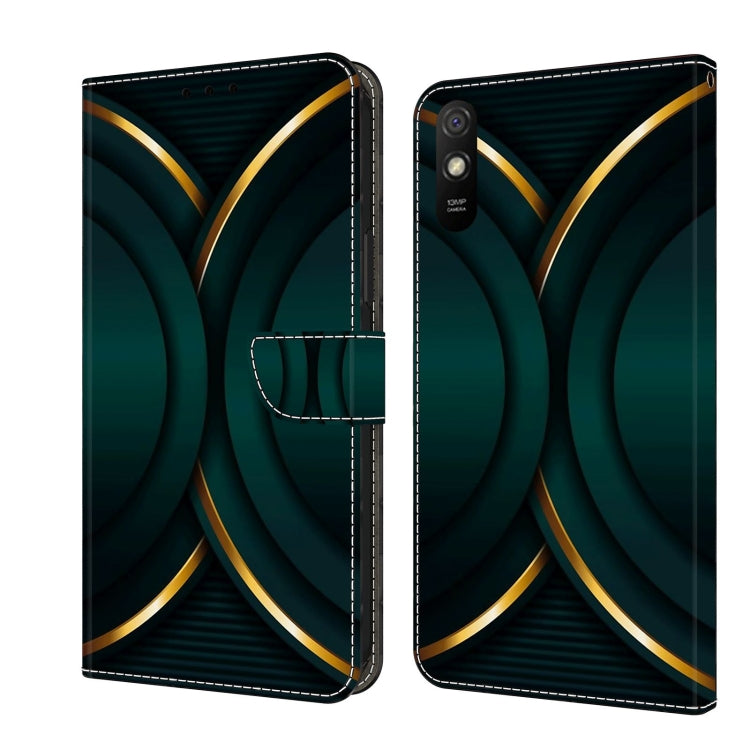 Crystal 3D Shockproof Protective Leather Phone Case, For Xiaomi Redmi 9A