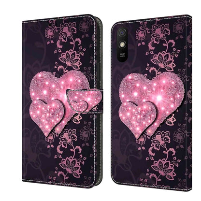 Crystal 3D Shockproof Protective Leather Phone Case, For Xiaomi Redmi 9A
