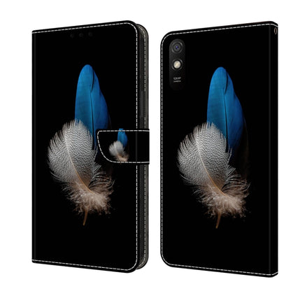 Crystal 3D Shockproof Protective Leather Phone Case, For Xiaomi Redmi 9A