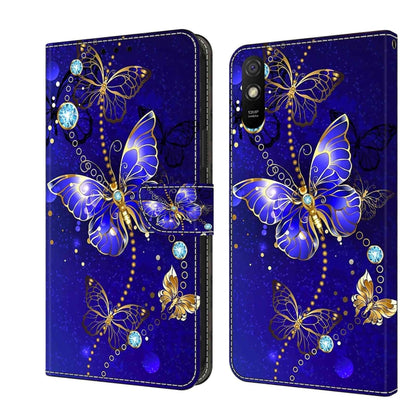 Crystal 3D Shockproof Protective Leather Phone Case, For Xiaomi Redmi 9A