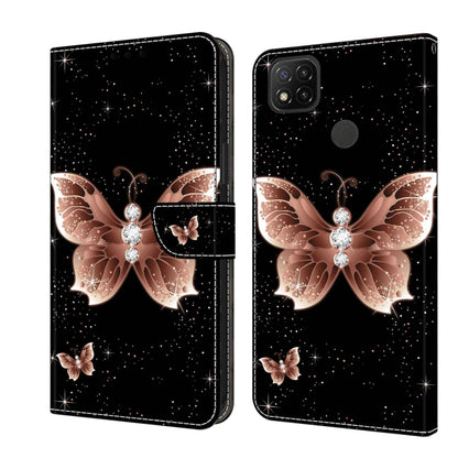 Crystal 3D Shockproof Protective Leather Phone Case, For Xiaomi Redmi 9C