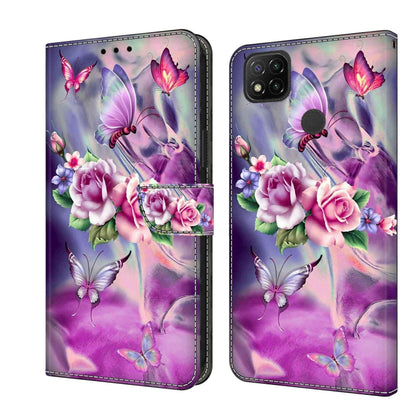 Crystal 3D Shockproof Protective Leather Phone Case, For Xiaomi Redmi 9C