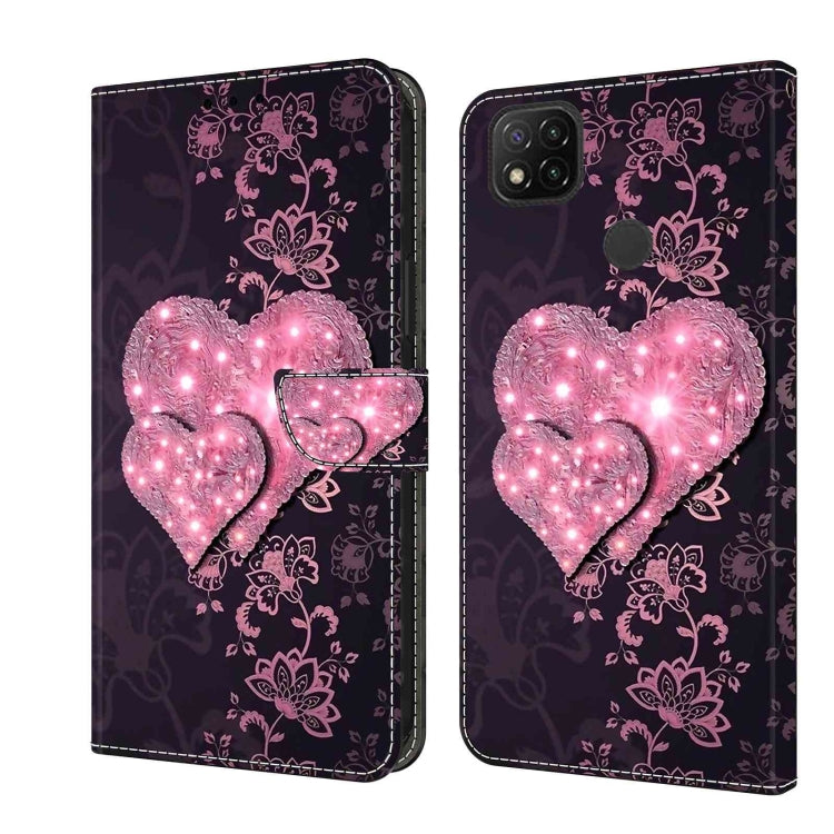 Crystal 3D Shockproof Protective Leather Phone Case, For Xiaomi Redmi 9C