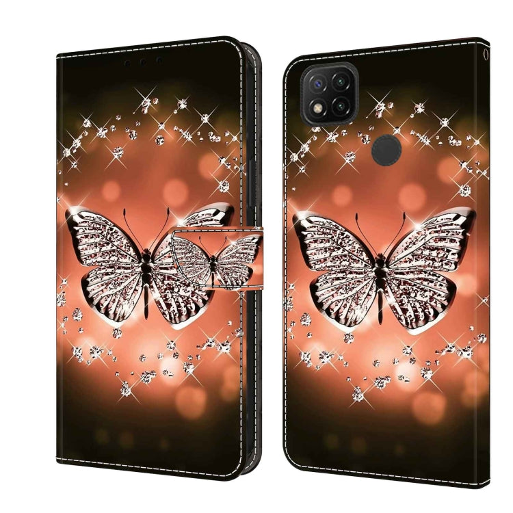 Crystal 3D Shockproof Protective Leather Phone Case, For Xiaomi Redmi 9C