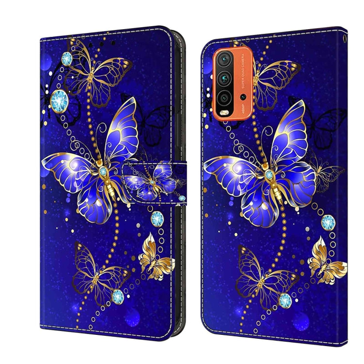 Crystal 3D Shockproof Protective Leather Phone Case, For Xiaomi Redmi 9T