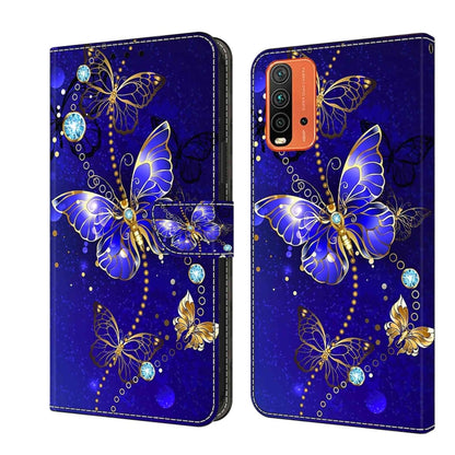 Crystal 3D Shockproof Protective Leather Phone Case, For Xiaomi Redmi 9T
