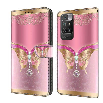 Crystal 3D Shockproof Protective Leather Phone Case, For Xiaomi Redmi 10