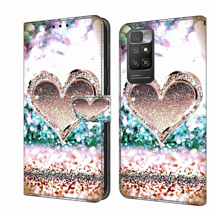Crystal 3D Shockproof Protective Leather Phone Case, For Xiaomi Redmi 10