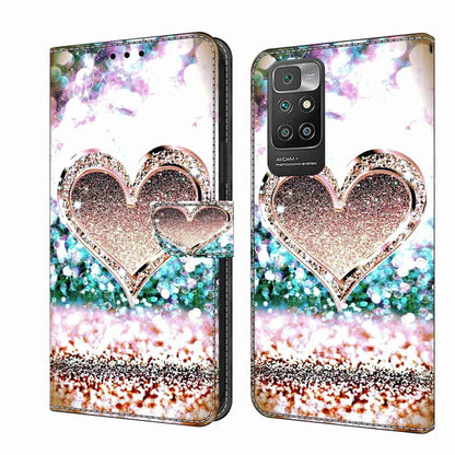 Crystal 3D Shockproof Protective Leather Phone Case, For Xiaomi Redmi 10