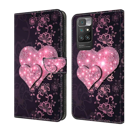 Crystal 3D Shockproof Protective Leather Phone Case, For Xiaomi Redmi 10