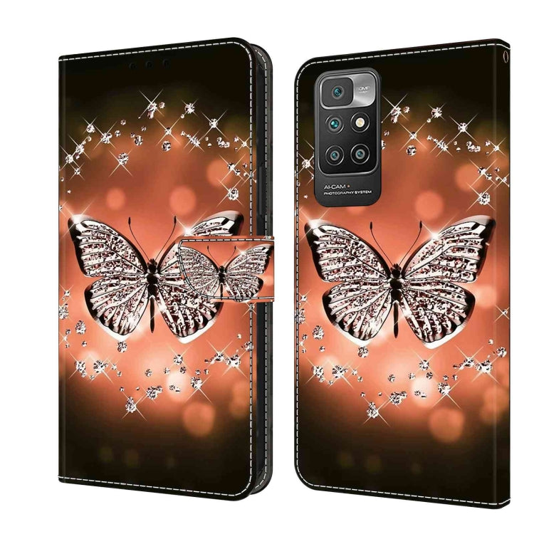 Crystal 3D Shockproof Protective Leather Phone Case, For Xiaomi Redmi 10