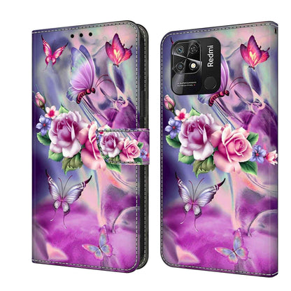 Crystal 3D Shockproof Protective Leather Phone Case, For Xiaomi Redmi 10C
