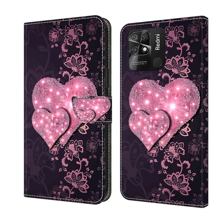 Crystal 3D Shockproof Protective Leather Phone Case, For Xiaomi Redmi 10C