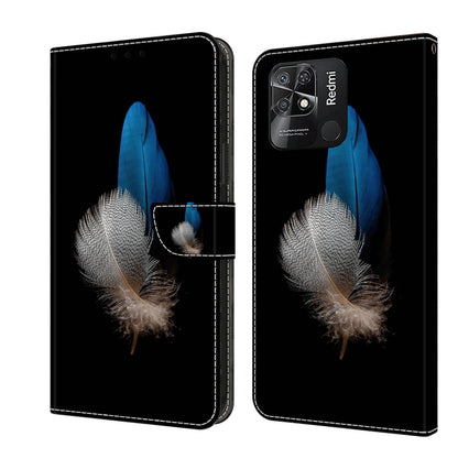 Crystal 3D Shockproof Protective Leather Phone Case, For Xiaomi Redmi 10C